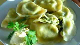 Вареники с творогом соленые