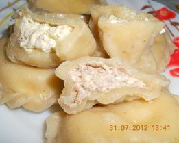 Вареники с творожно-ореховой начинкой