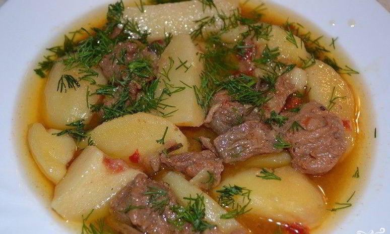 Рецепт жаркого из баранины с картофелем