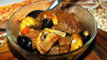 жаркое из говядины с грибами и овощами