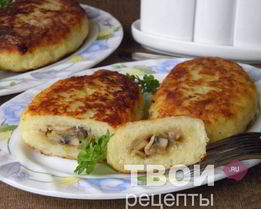 Зразы картофельные с грибами