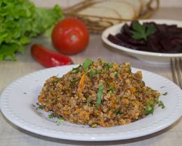 Гречка по купечески с фаршем