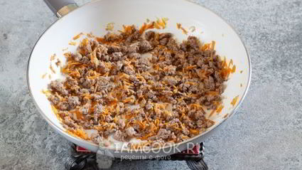 гречка с фаршем на сковороде