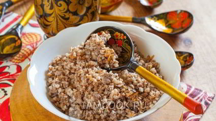 гречка с фаршем на сковороде