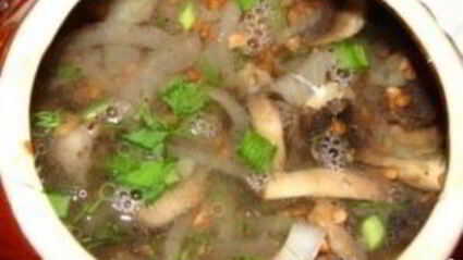 гречка с грибами в горшочке