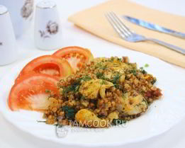 Гречка с куриным филе в мультиварке