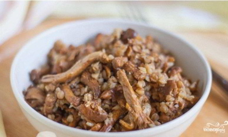 Рецепт гречки с лисичками в мультиварке