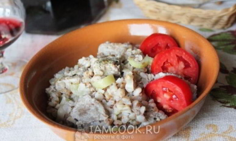 Рецепт гречки с мясом, тушеная в сметане