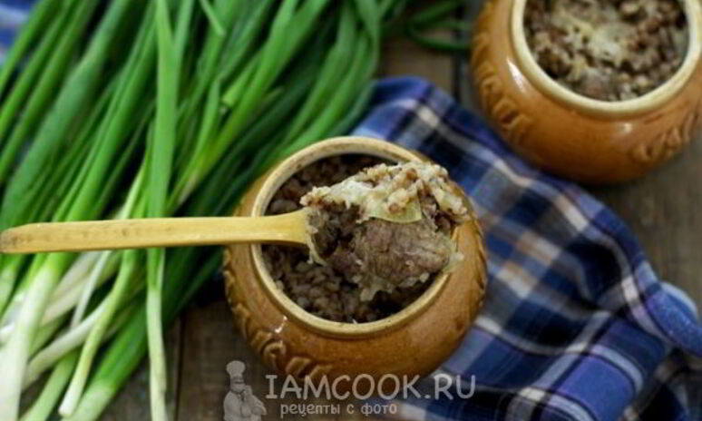 Рецепт гречки с мясом в горшочке