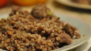 Гречка с печенью в мультиварке