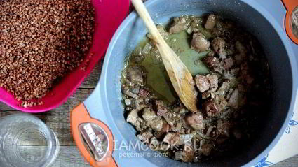 гречка с печенью