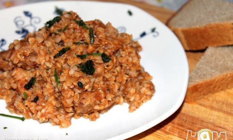 Рецепт томленой гречки со свининой