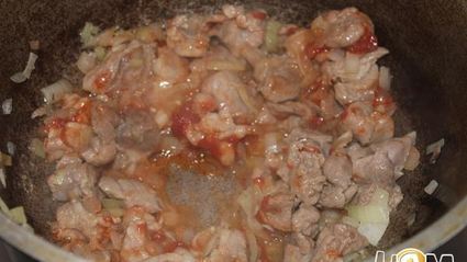 томленая гречка со свининой