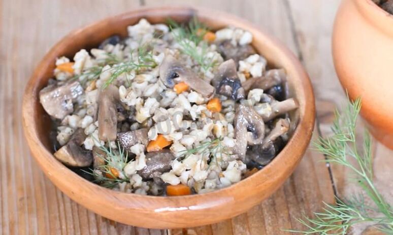 Рецепт перловой каши с грибами