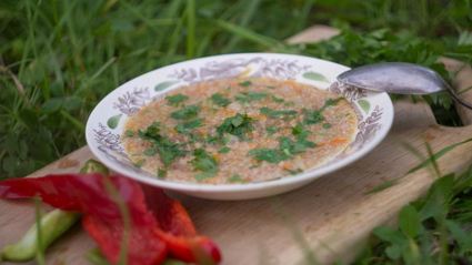 полевая каша на костре