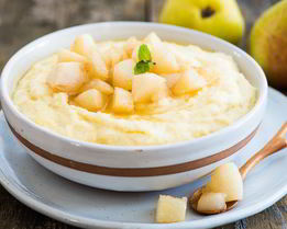 Пшеничная каша с грушей