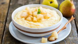 Пшеничная каша с грушей