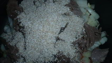 ячневая каша на бараньей рульке