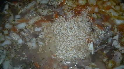 ячневая каша на бараньей рульке