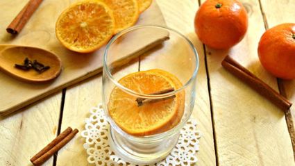 чайный напиток с мандарином