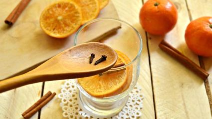 чайный напиток с мандарином