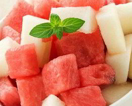 Дыня и арбуз в лаймовом сиропе