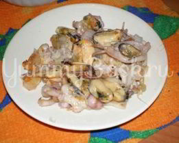 Коктейль морской жареный с сыром