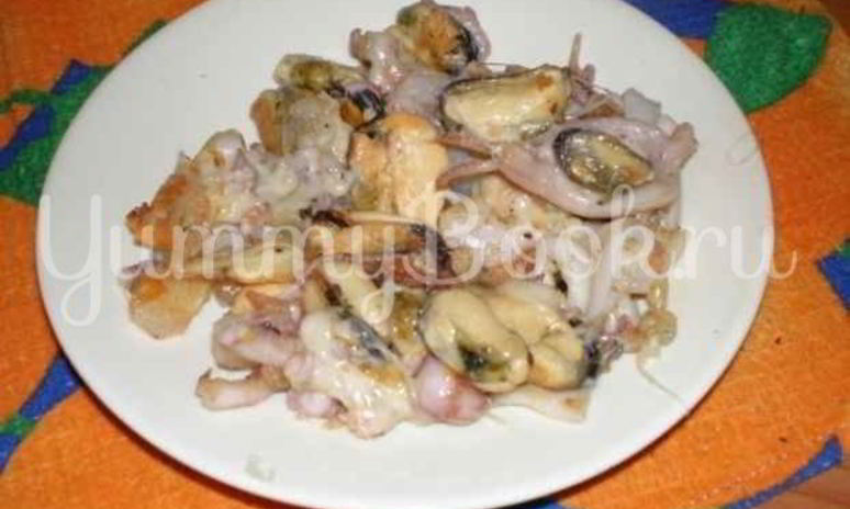 Рецепт коктейля морского жареного с сыром