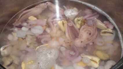 коктейль морской жареный с сыром