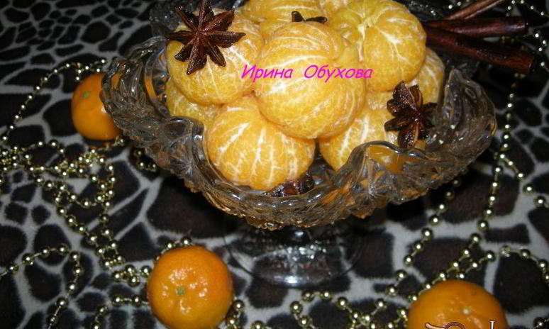 Рецепт мандаринов в пряном сахарном сиропе