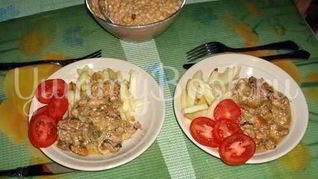 Морской коктейль с овощами