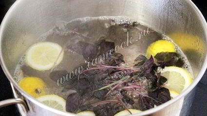 напиток лимонный с базиликом