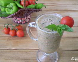 Овощной зеленый коктейль