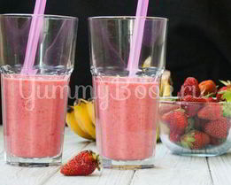 Клубнично-банановый смузи