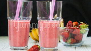 Клубнично-банановый смузи