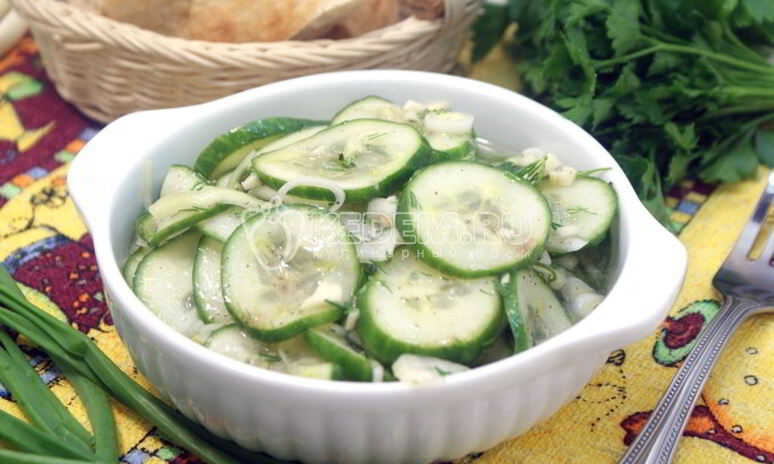 Рецепт огуречного салата