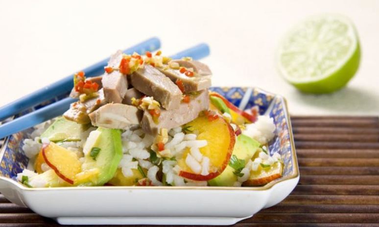 Рецепт рисового салата с уткой