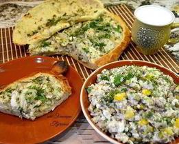 Рыбник и салат