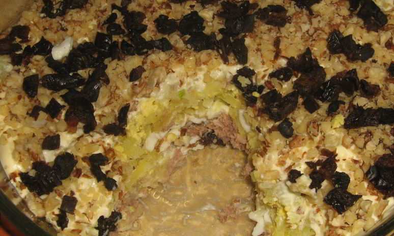 Рецепт салата черепаха с тунцом