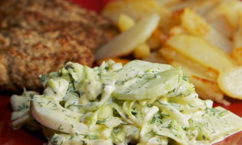 Рецепт салата из капусты и огурцов