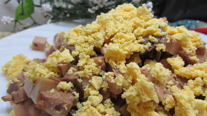 салат из печени трески с яблоком