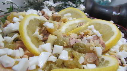 салат из печени трески с яблоком