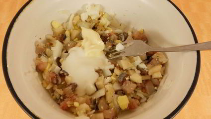 салат из сельди с грецкими орехами