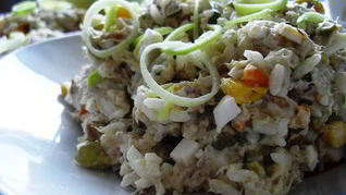 Салат из скумбрии Завтрак для двоих