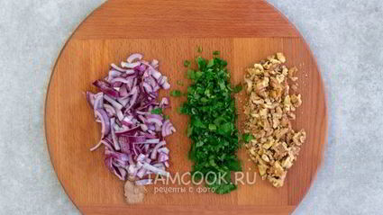 салат из стручковой фасоли с грецкими орехами