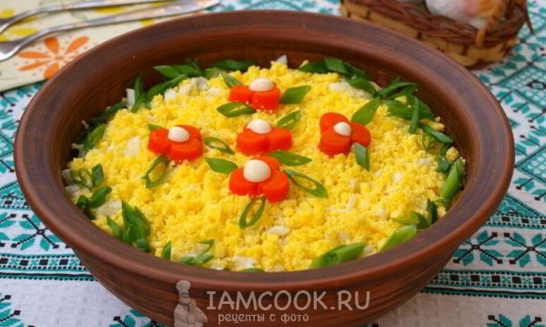 Рецепт салата мимоза с горбушей