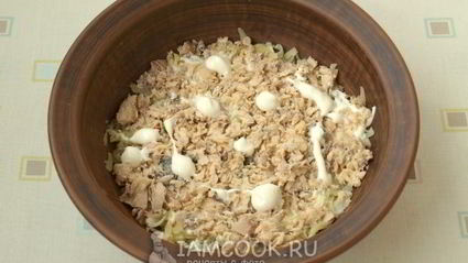 салат мимоза с горбушей