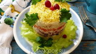 Салат Мимоза со шпротами