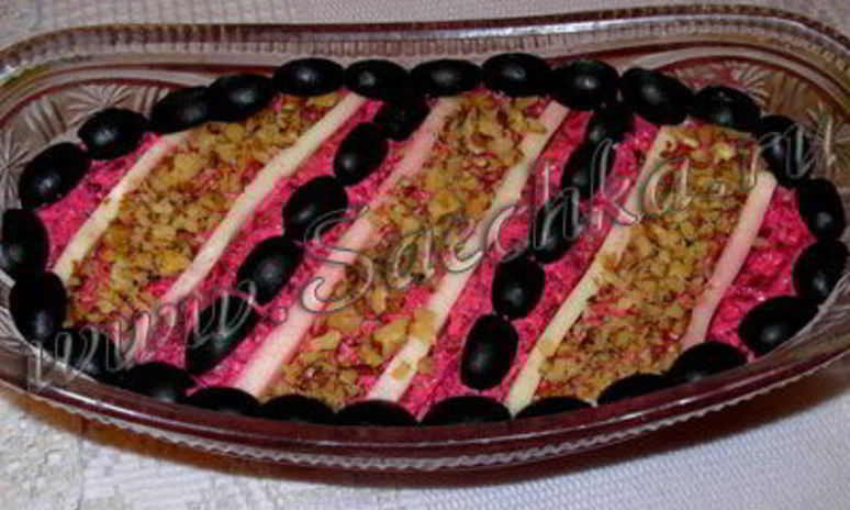 Рецепт салата розового