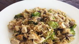 Салат с брокколи и грибами